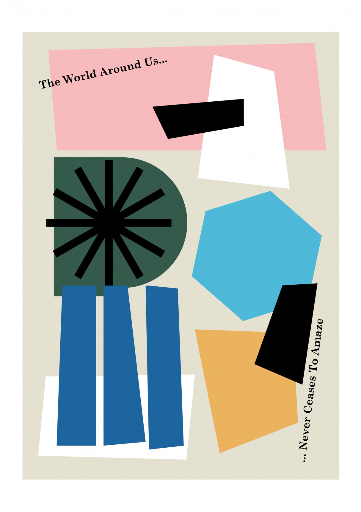 The World Around Us Grey Poster och Canvastavla
