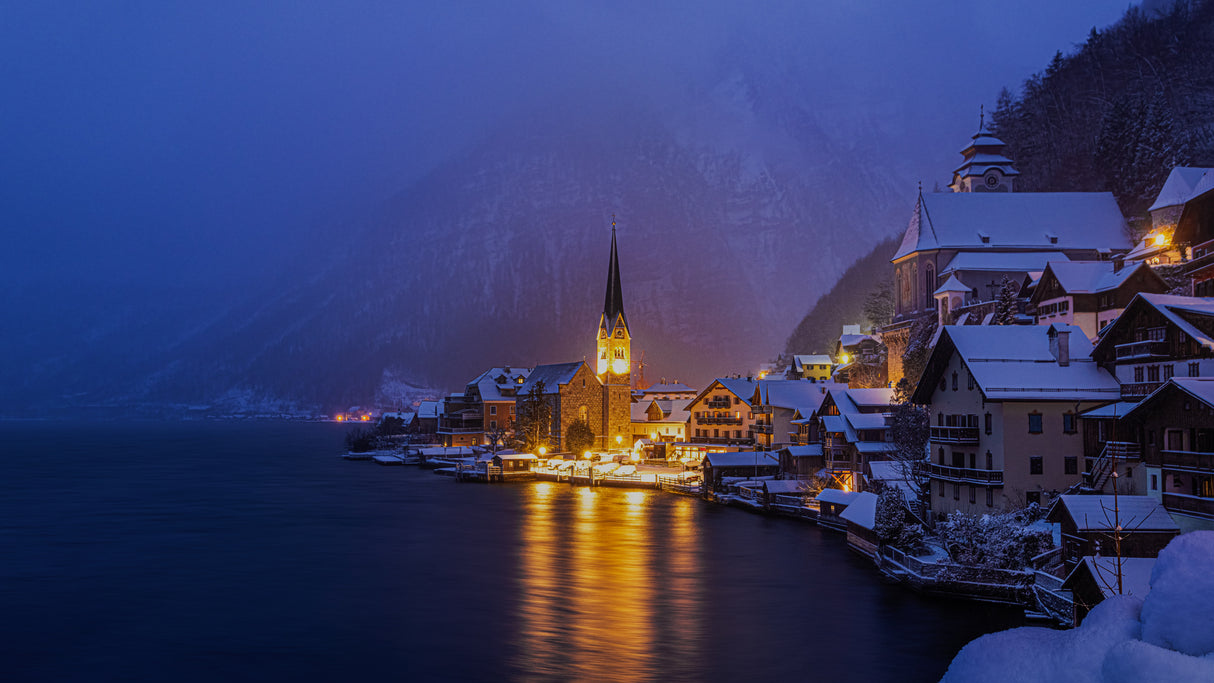 Hallstatt Dawn Poster och Canvastavla