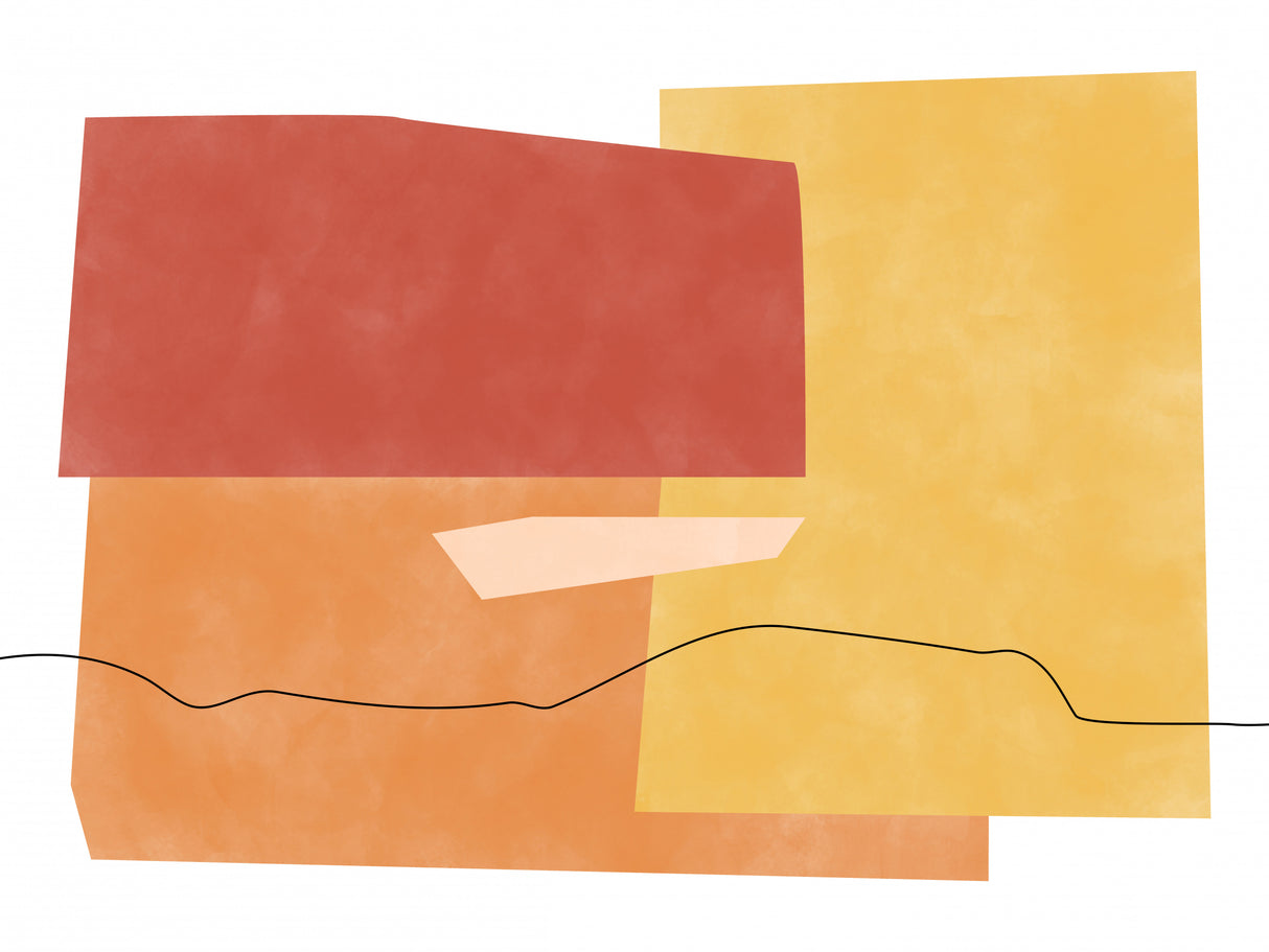 3x4 Aspectratioabstractyellow20 Poster och Canvastavla