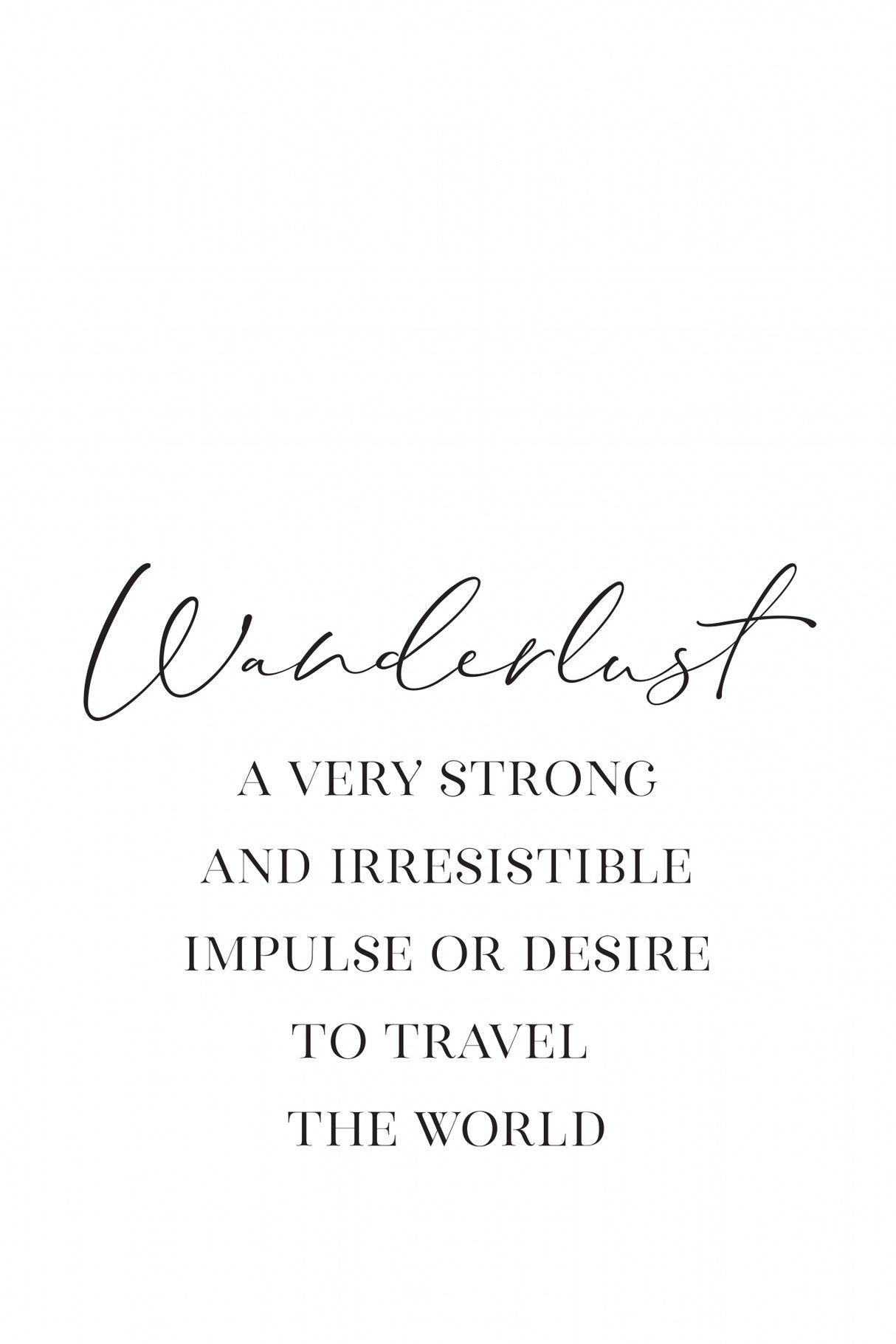 Wanderlust quote Poster och Canvastavla