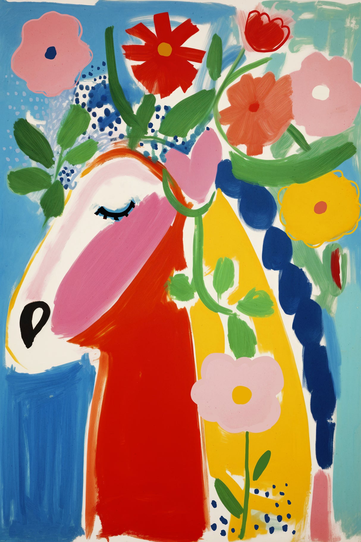 The Flower Horse Poster och Canvastavla