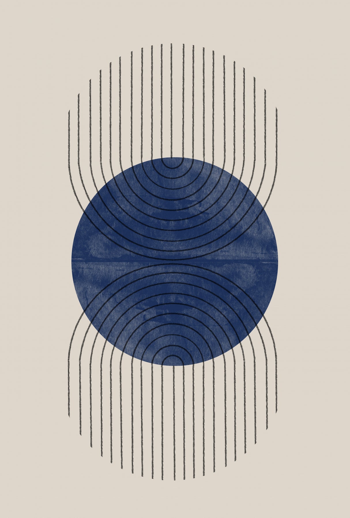 Perfect Point Blue Poster och Canvastavla