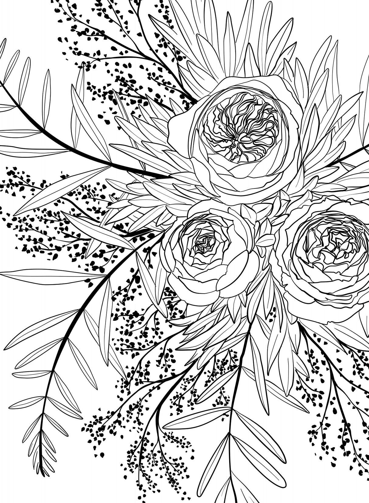 Haruyo bouquet Poster och Canvastavla