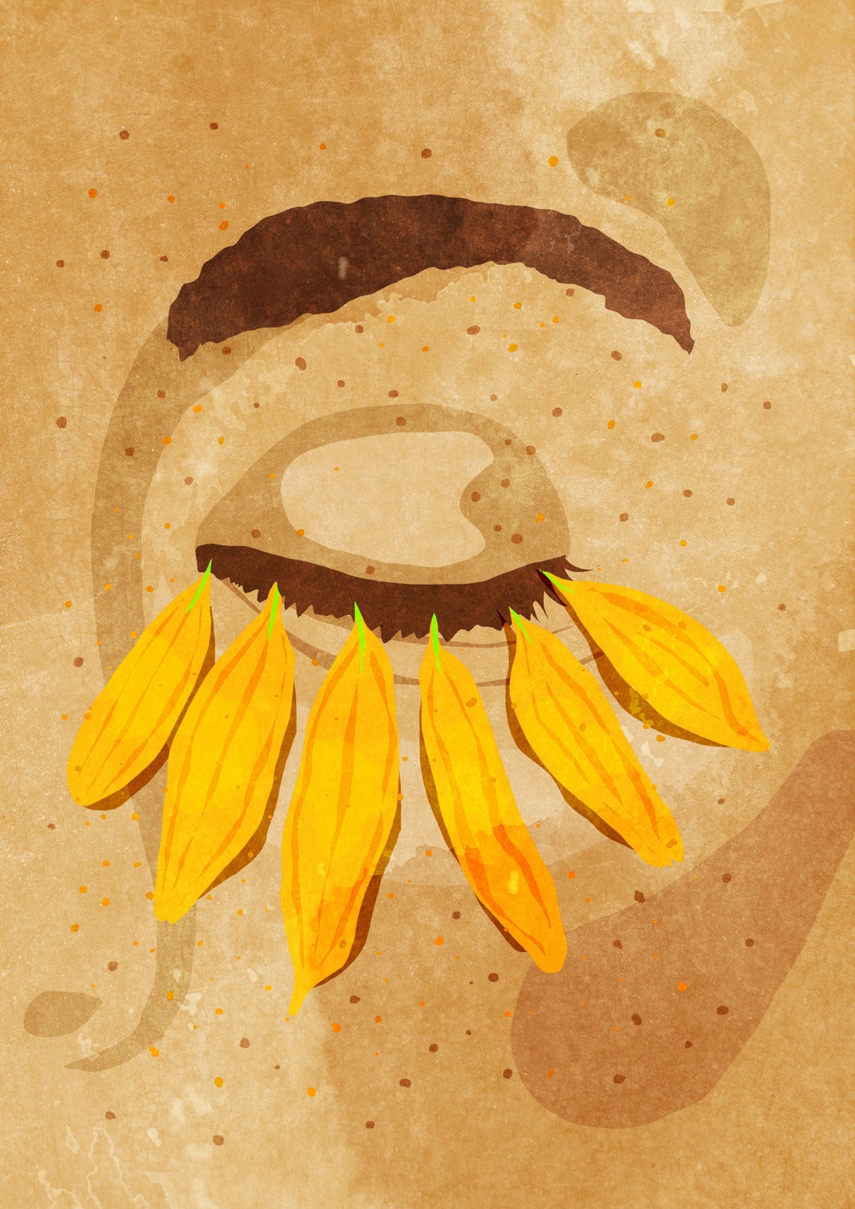 Flower power eye lashes Poster och Canvastavla