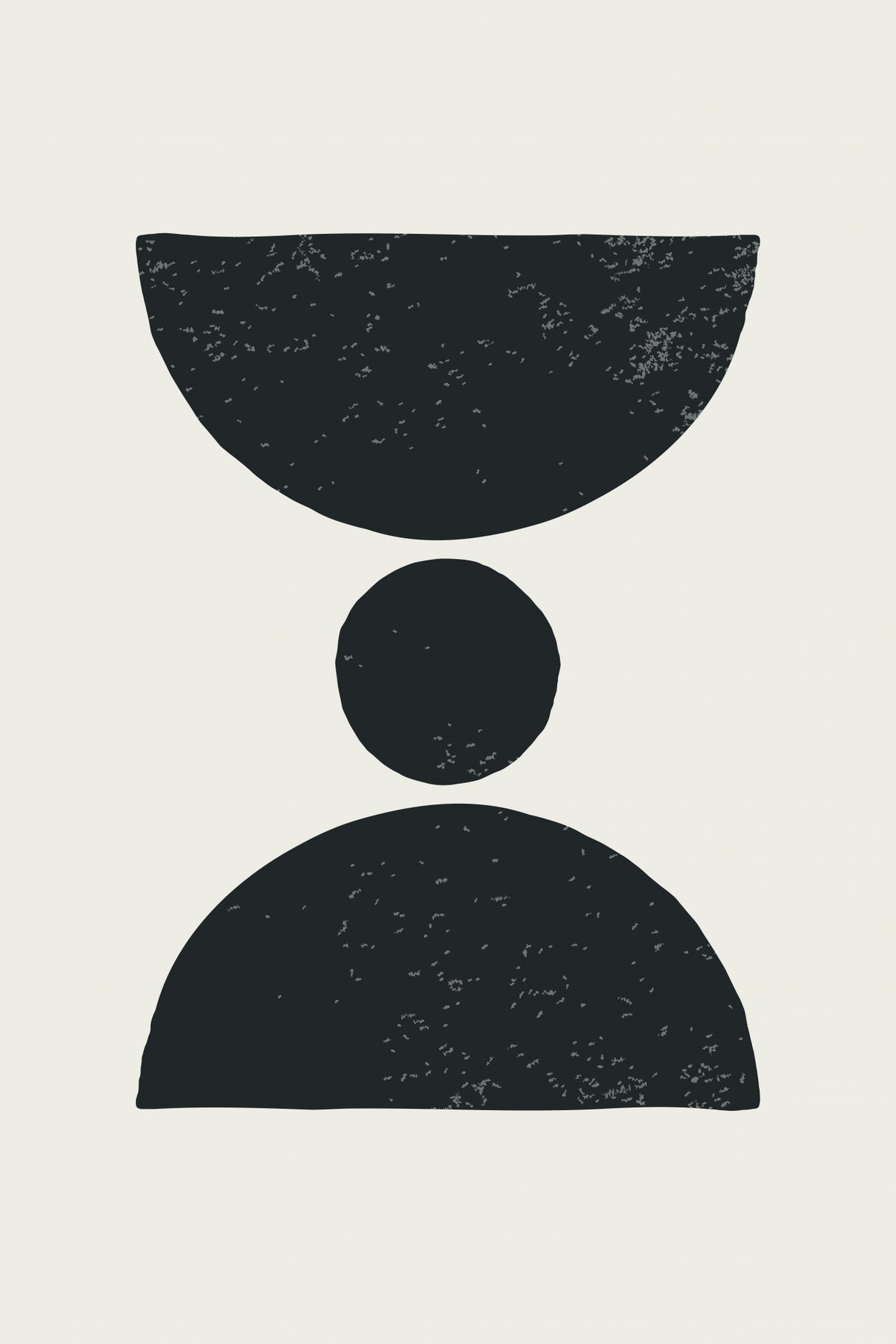 Black Abstract Shapes Series #3 Poster och Canvastavla