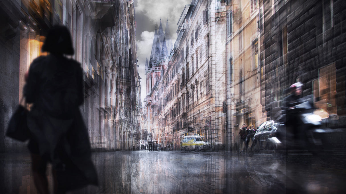 On the streets of Rome Poster och Canvastavla