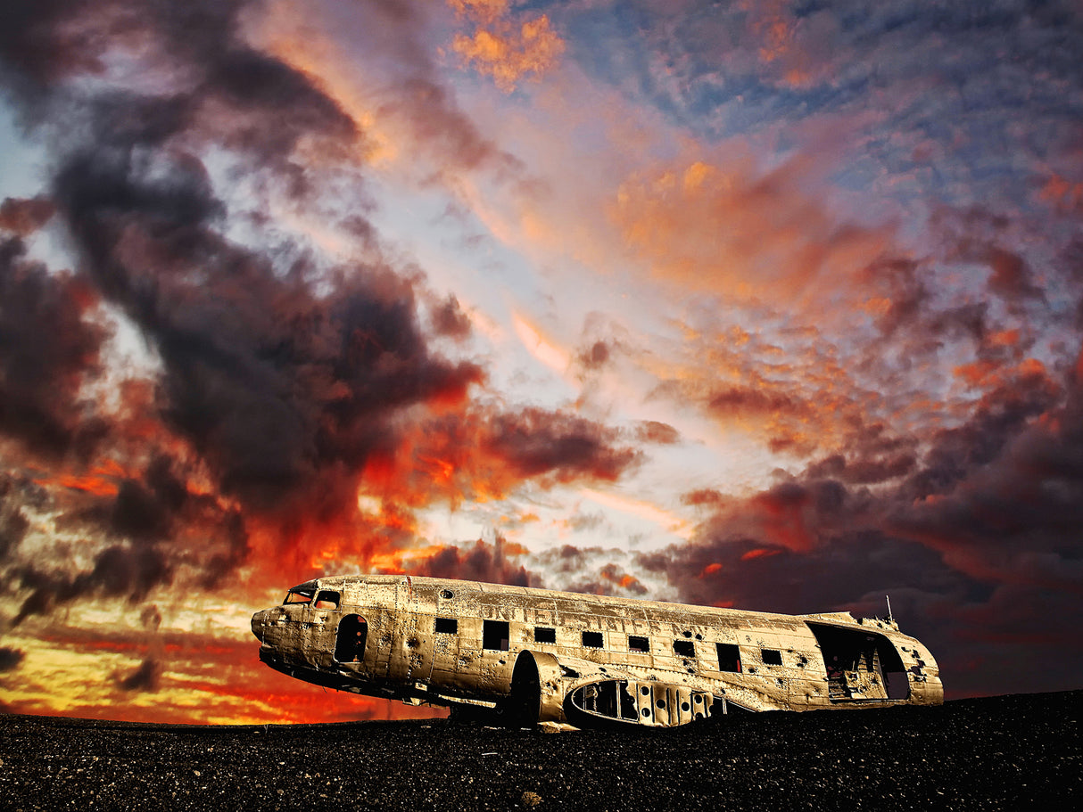 Remains of an Aircraft Poster och Canvastavla