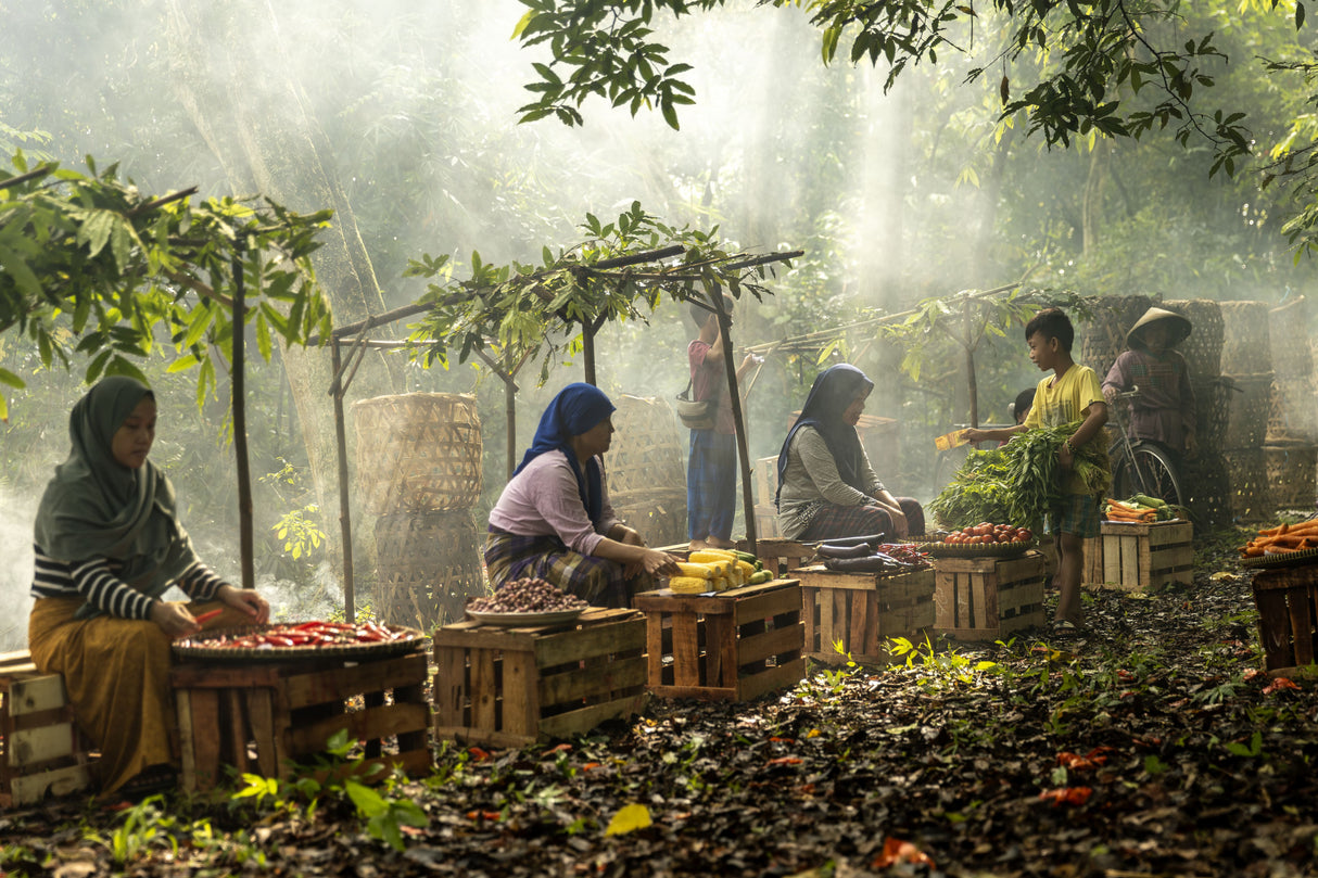 Tangerang Market Poster och Canvastavla