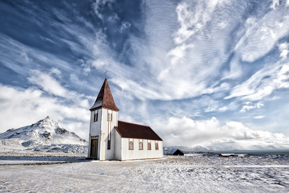 Hellnar Chuch in Spring Poster och Canvastavla