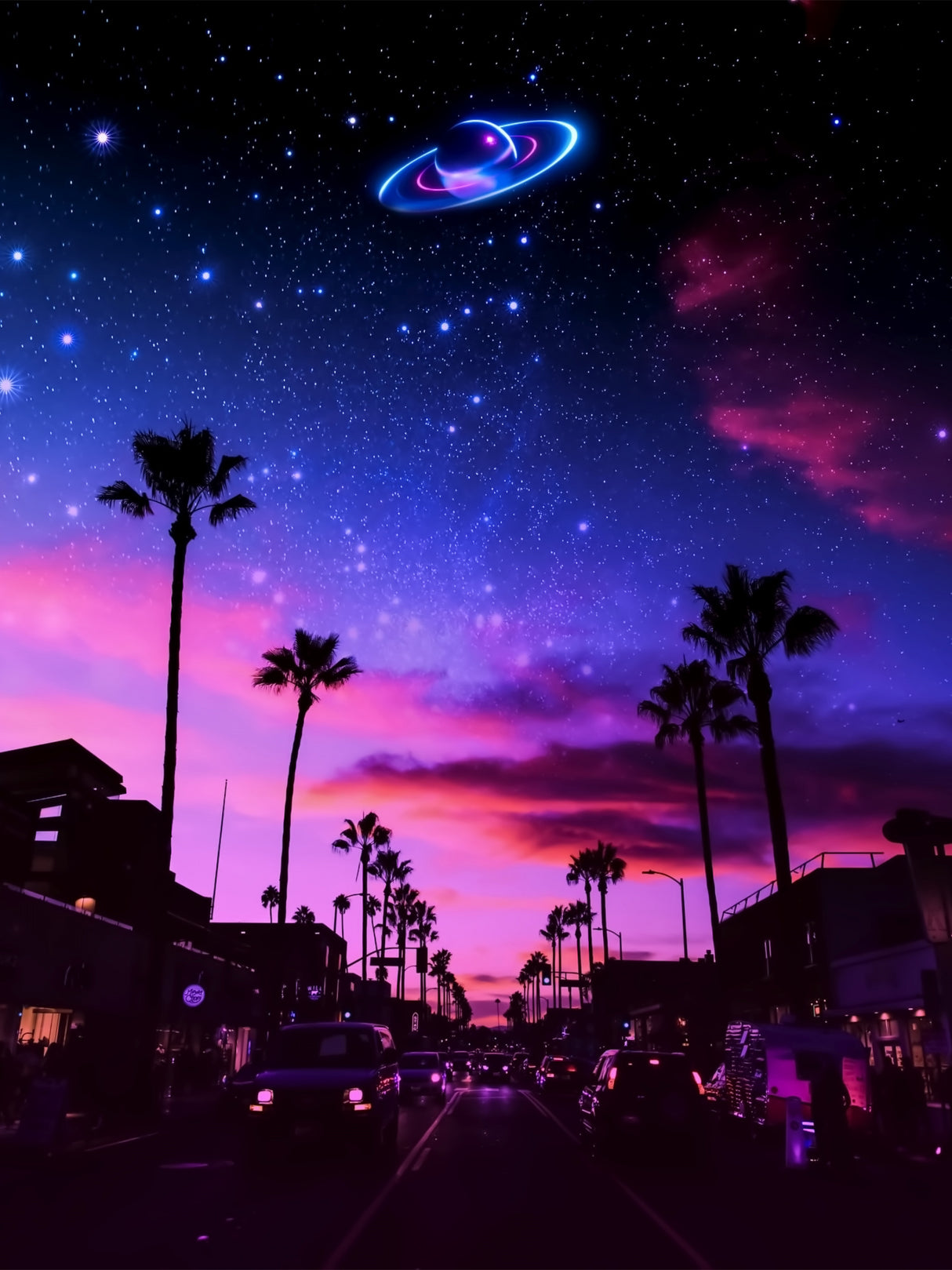 Aesthetic Night Poster och Canvastavla