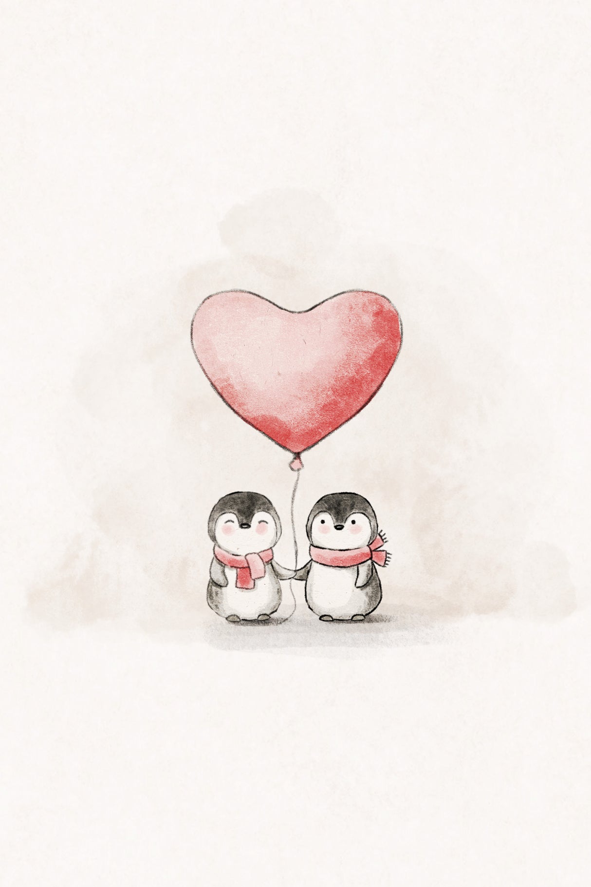 Penguin in Love (1) Poster och Canvastavla