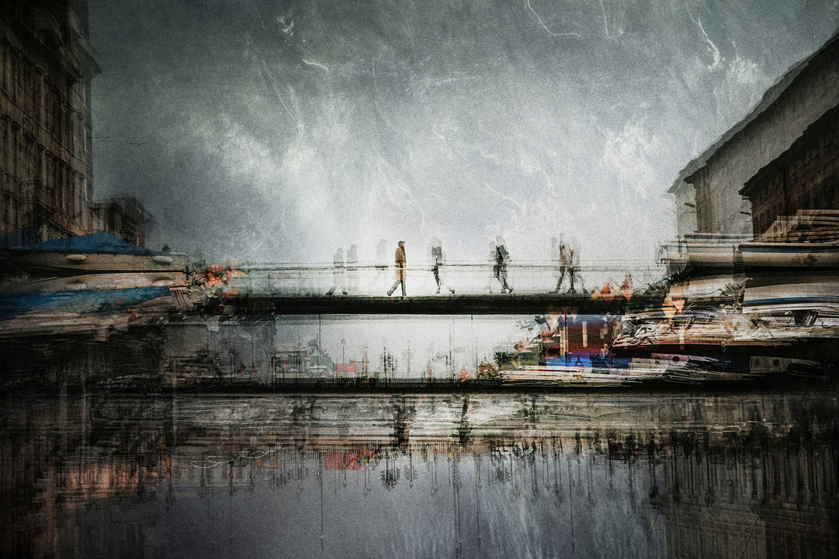 on the bridge Poster och Canvastavla