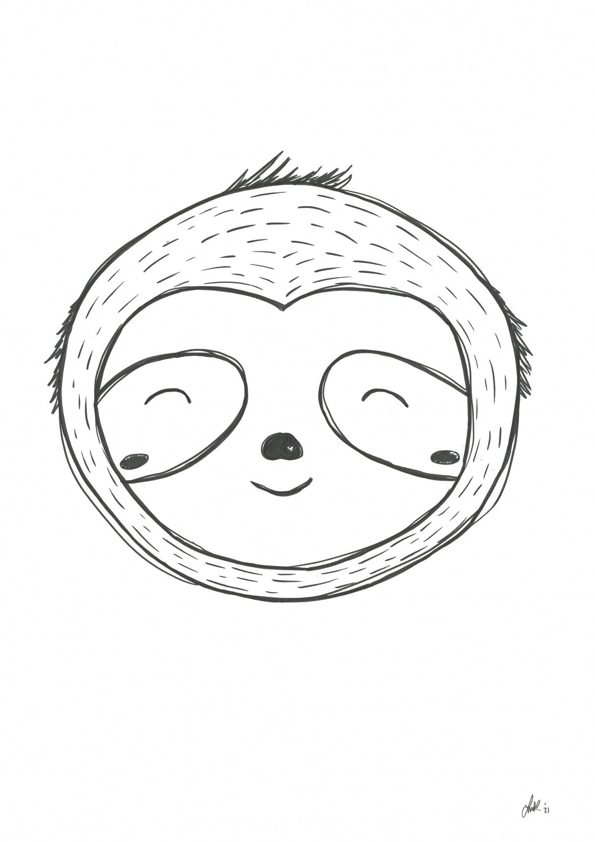 Sloth Poster och Canvastavla