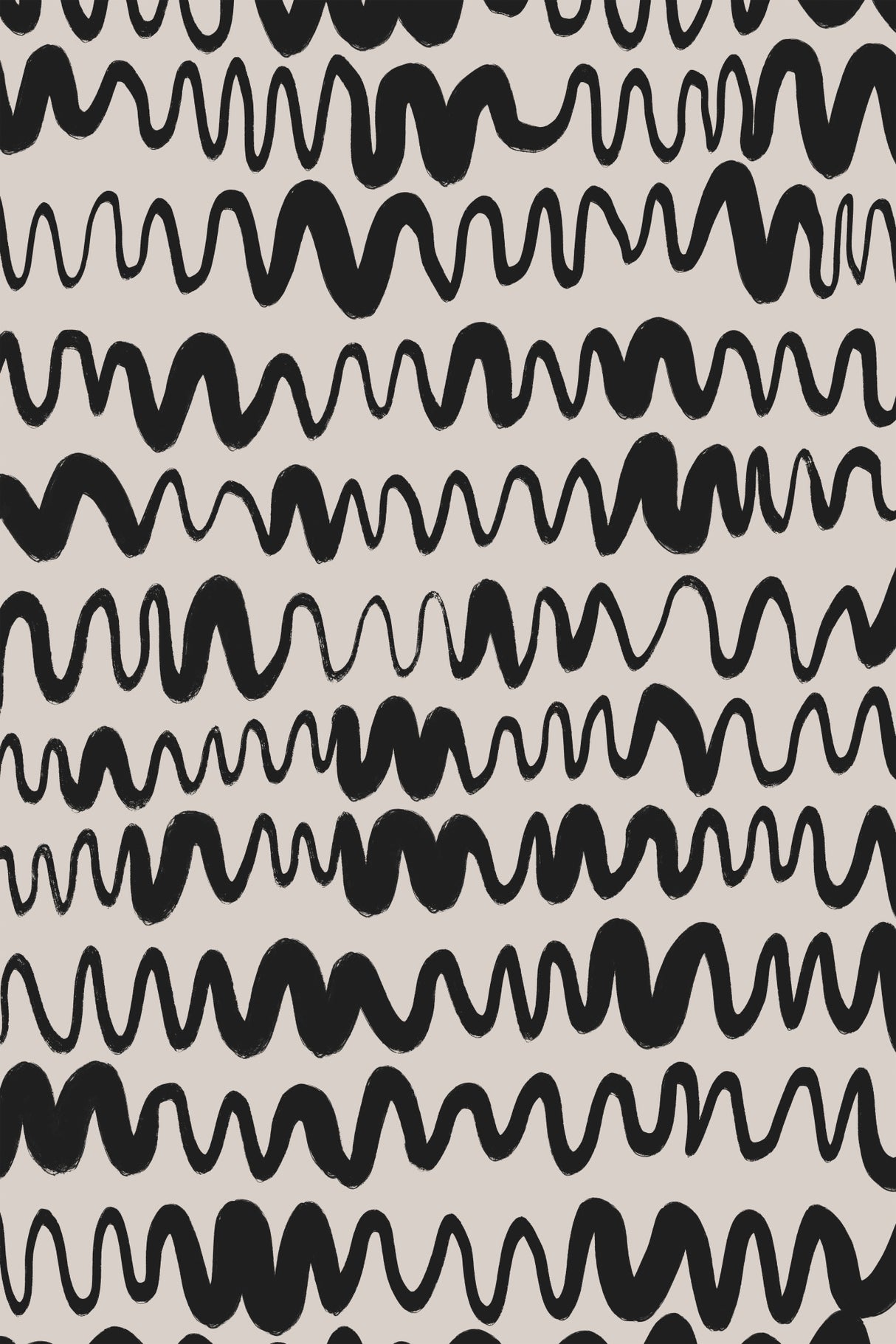 Black Waves Pattern Poster och Canvastavla