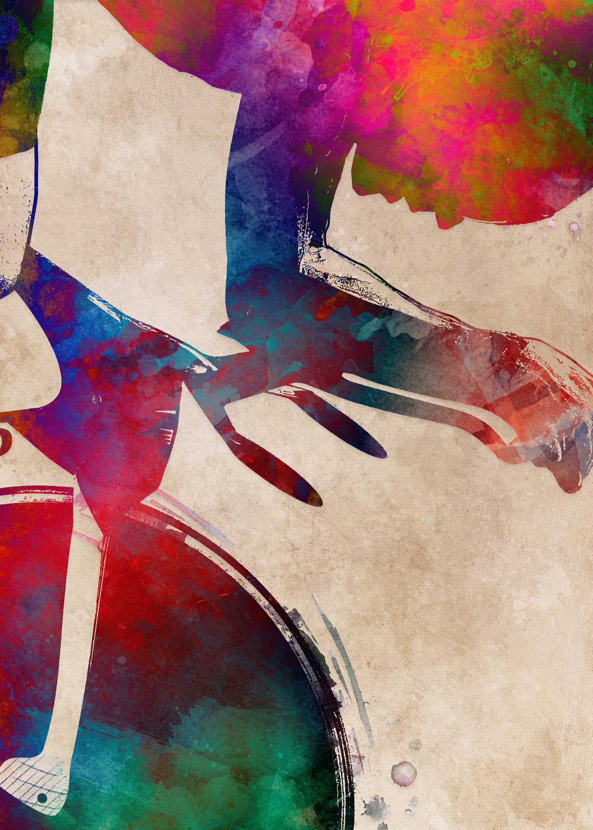 Cycling sport art 55 Poster och Canvastavla