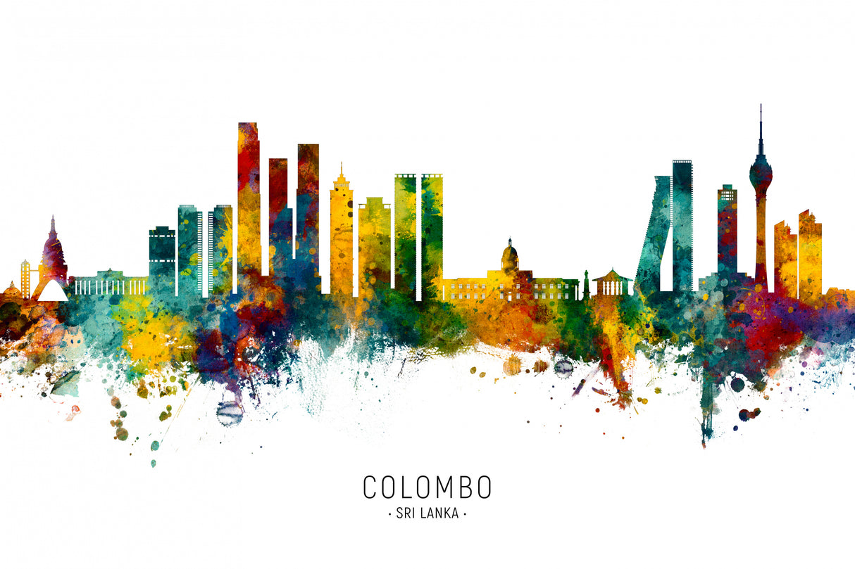 Colombo Sri Lanka Skyline Poster och Canvastavla