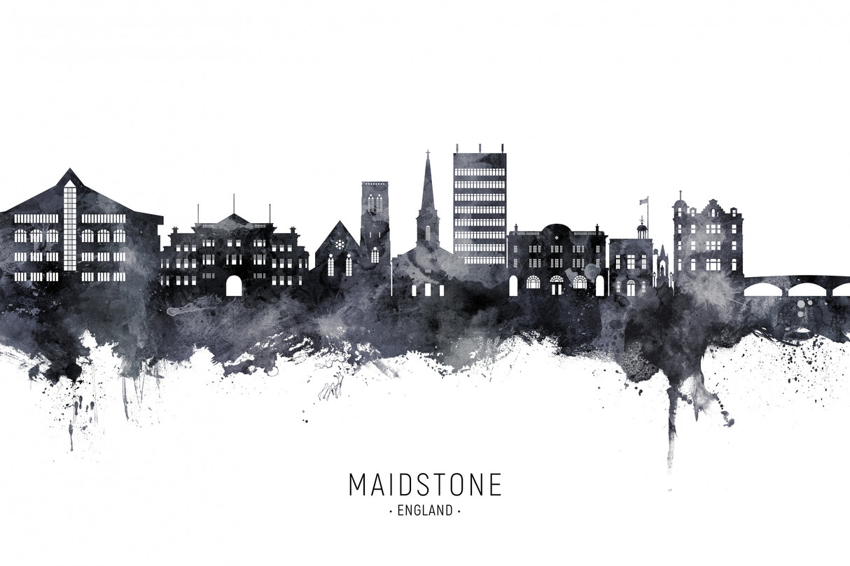 Maidstone England Skyline Poster och Canvastavla