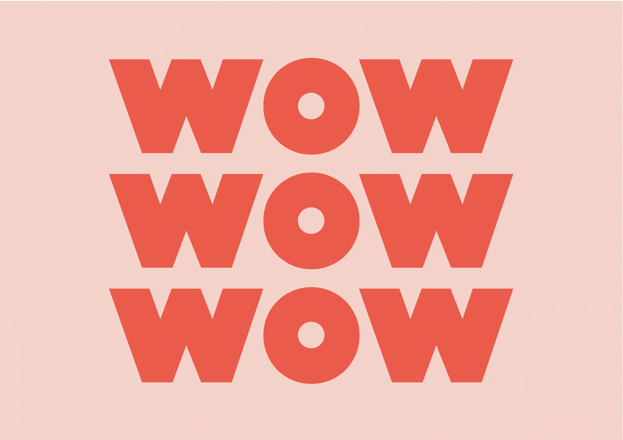 WOW WOW WOW Poster och Canvastavla
