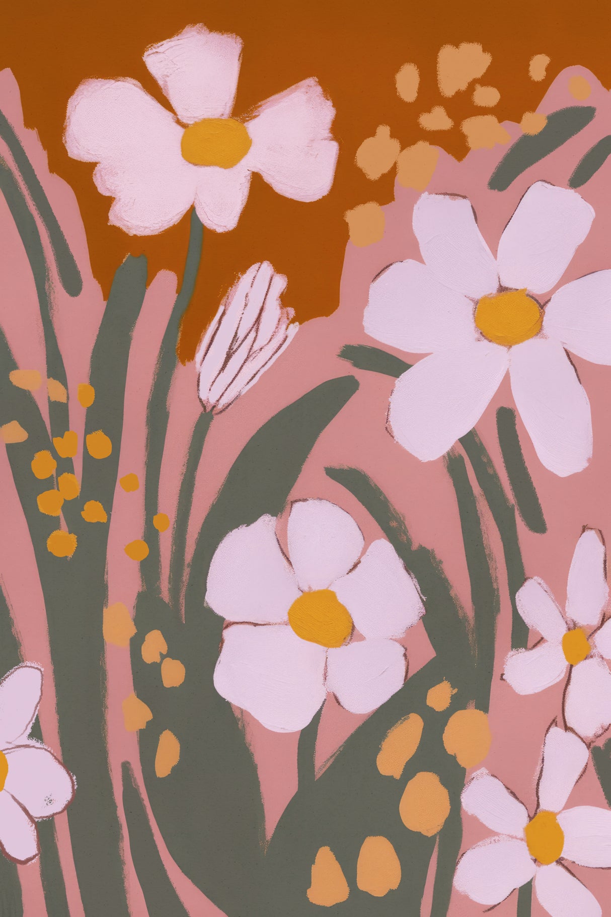 Cute Flower Impressions Poster och Canvastavla