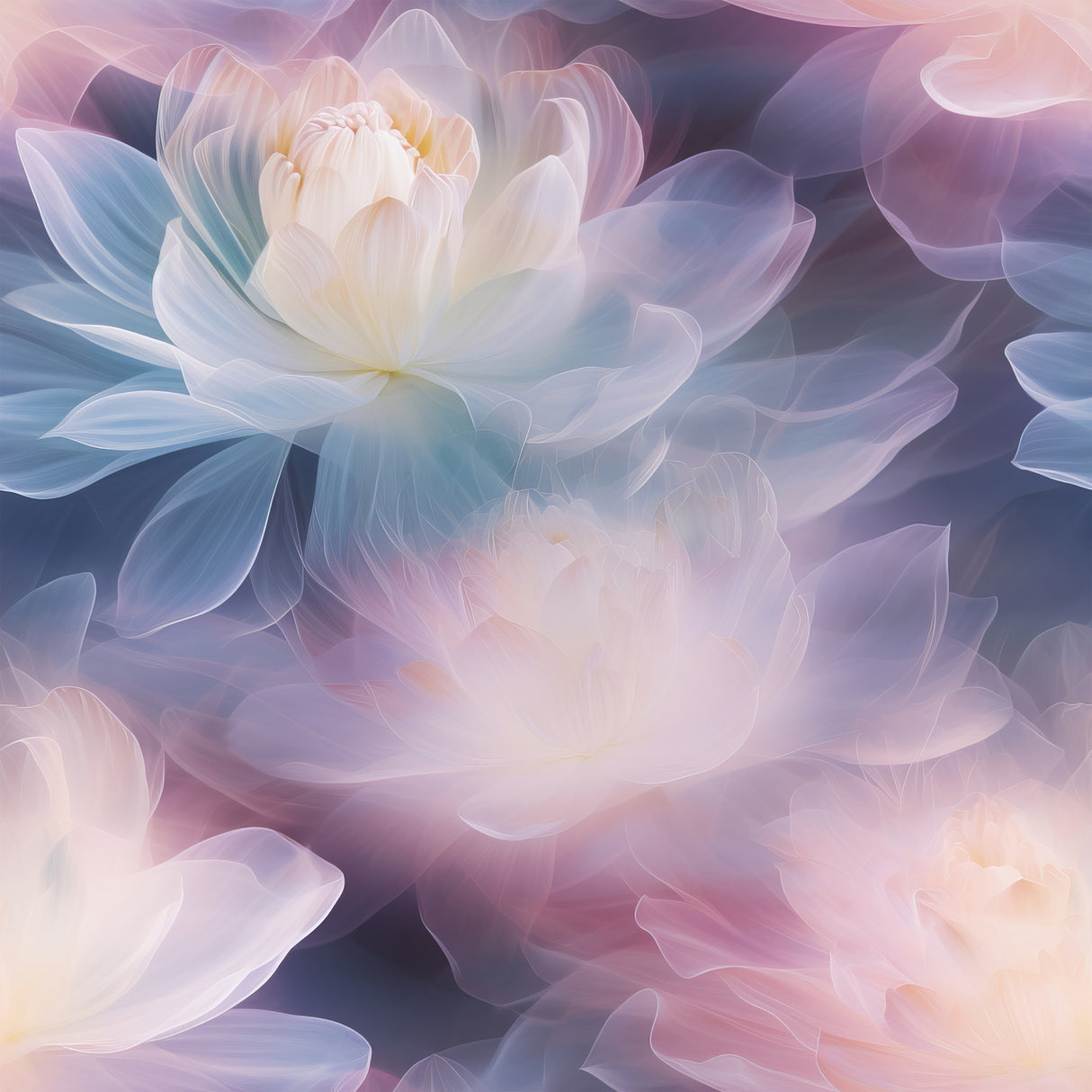 Transparent Floral 6 Poster och Canvastavla