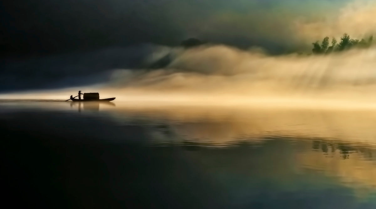 Fog Sprinkle the East River Poster och Canvastavla