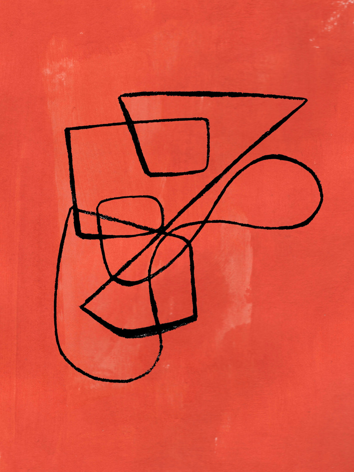 Orange Circuit Poster och Canvastavla