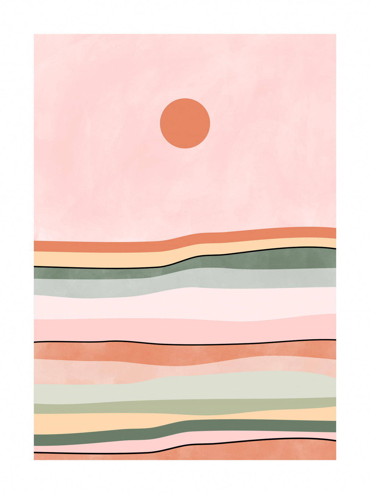 3x4 Aspectratio Pinkgreen39 Poster och Canvastavla