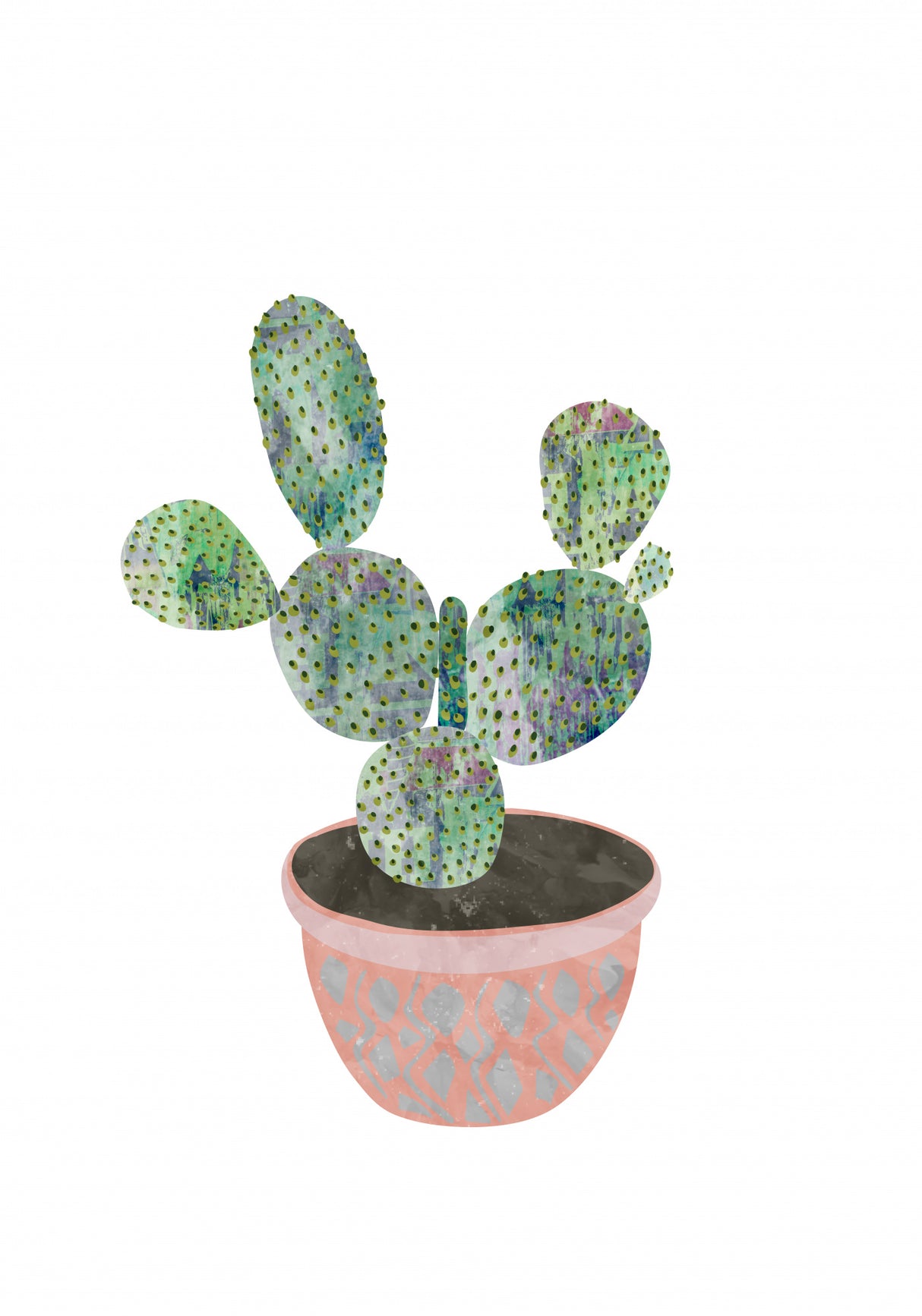 Boho scandi cactus 3 Poster och Canvastavla