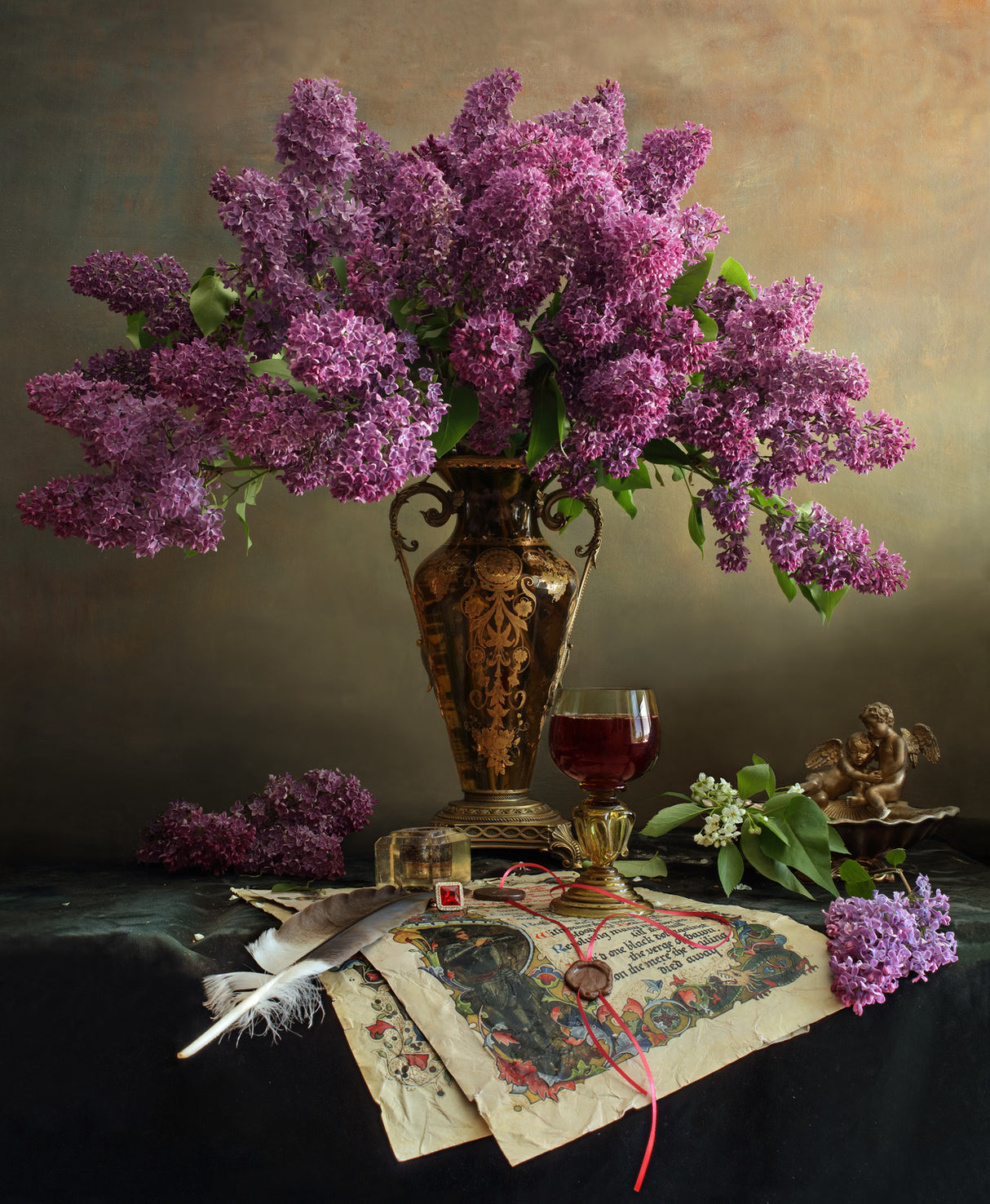 Still life with flowers Poster och Canvastavla