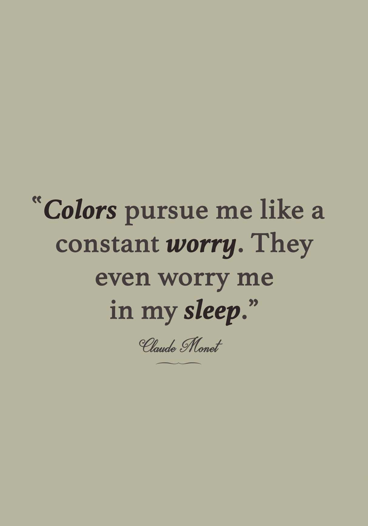 Monet Quote Poster och Canvastavla