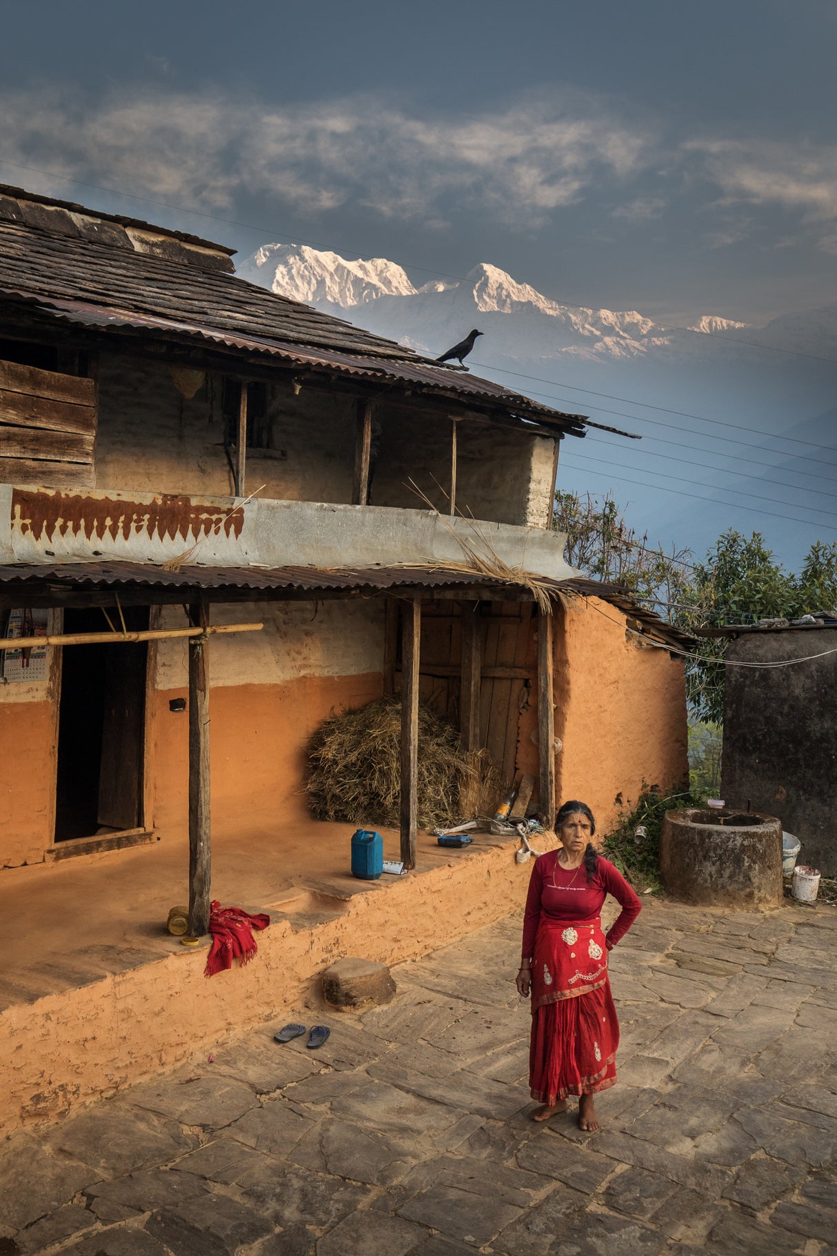 Himalaya Village Poster och Canvastavla