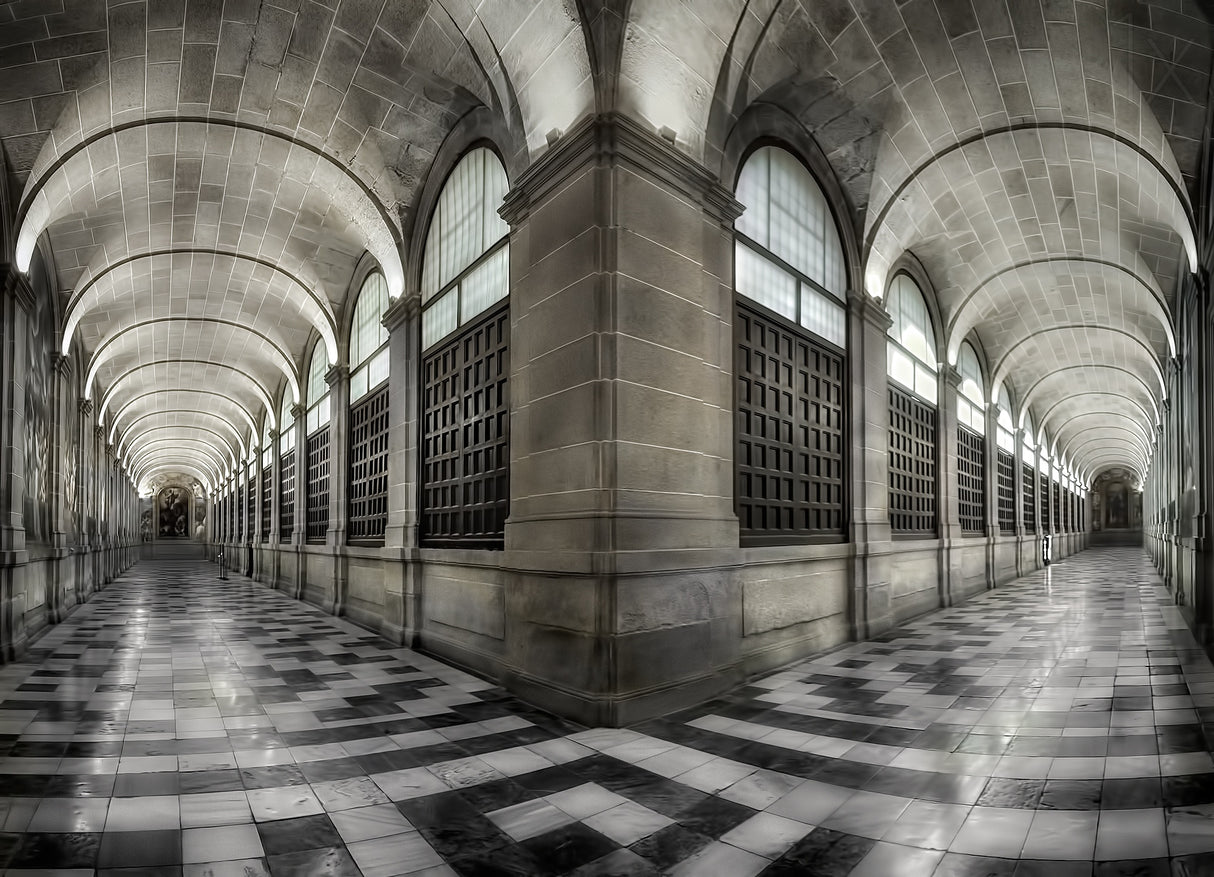 The corridors of The Escorial Poster och Canvastavla
