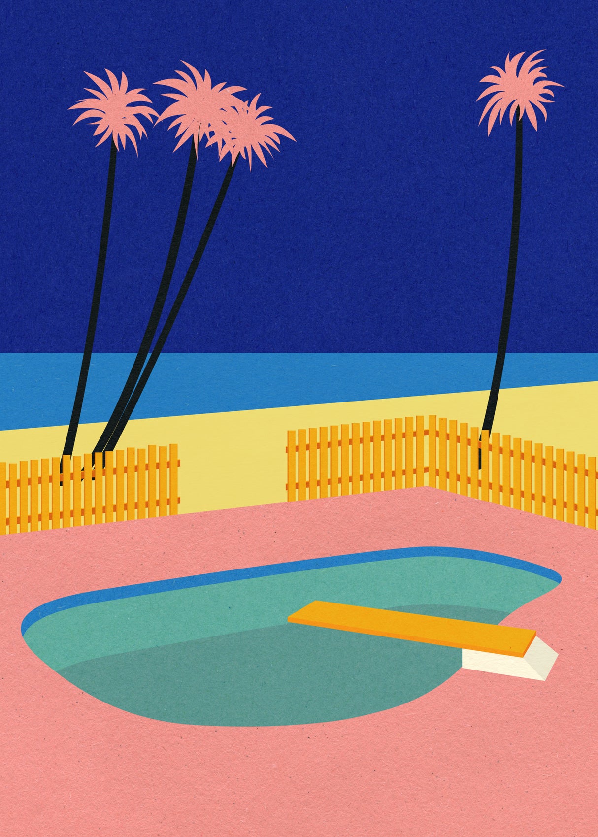 Malibu Beach Poster och Canvastavla