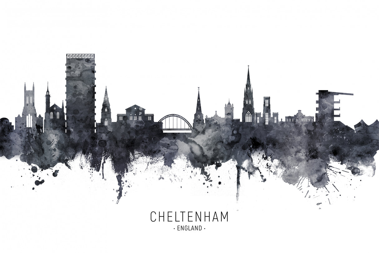 Cheltenham England Skyline Poster och Canvastavla