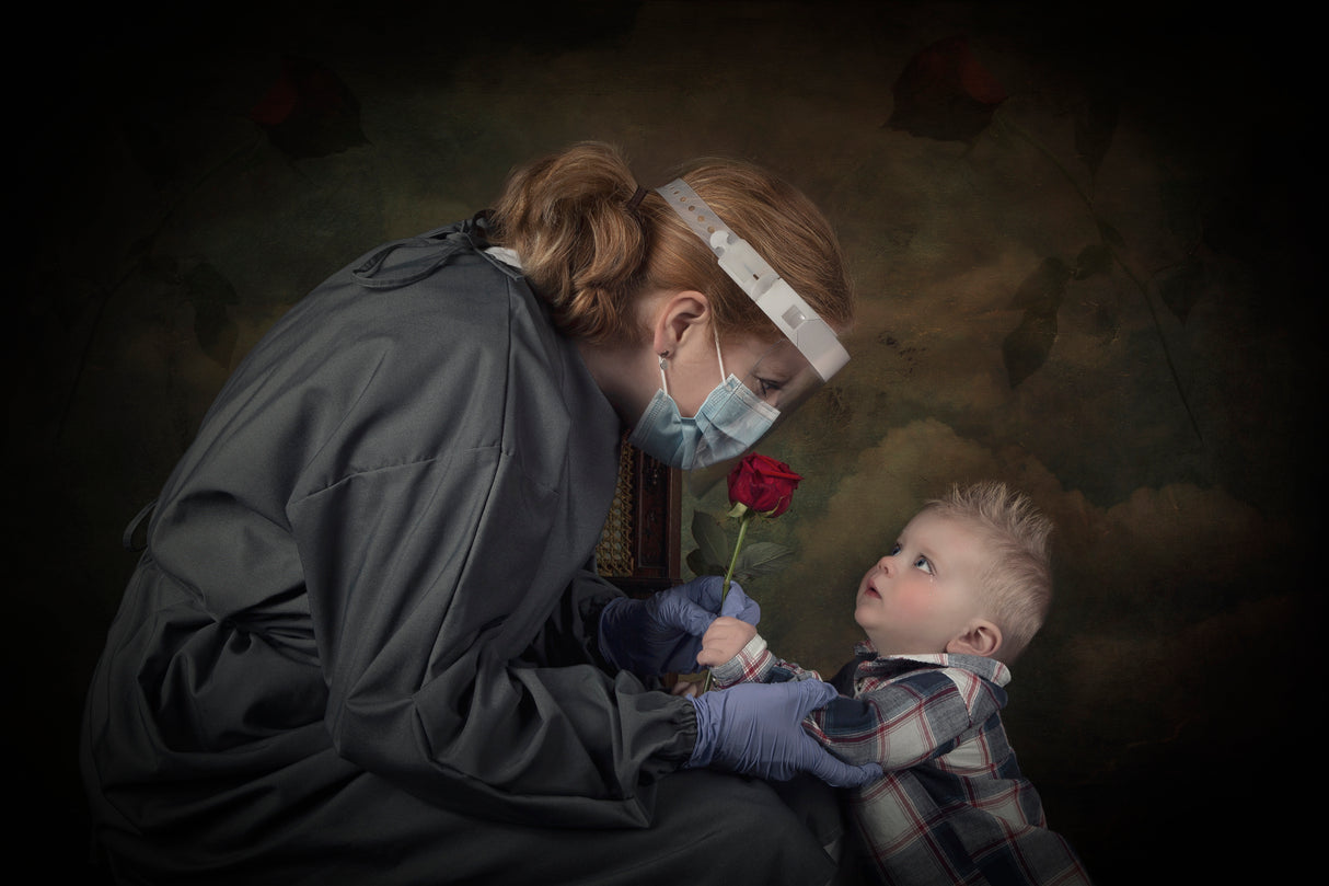This little boy also needs his mom to be safe Poster och Canvastavla