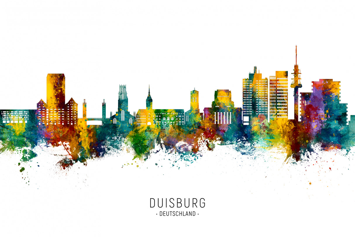 Duisburg Germany Skyline Poster och Canvastavla