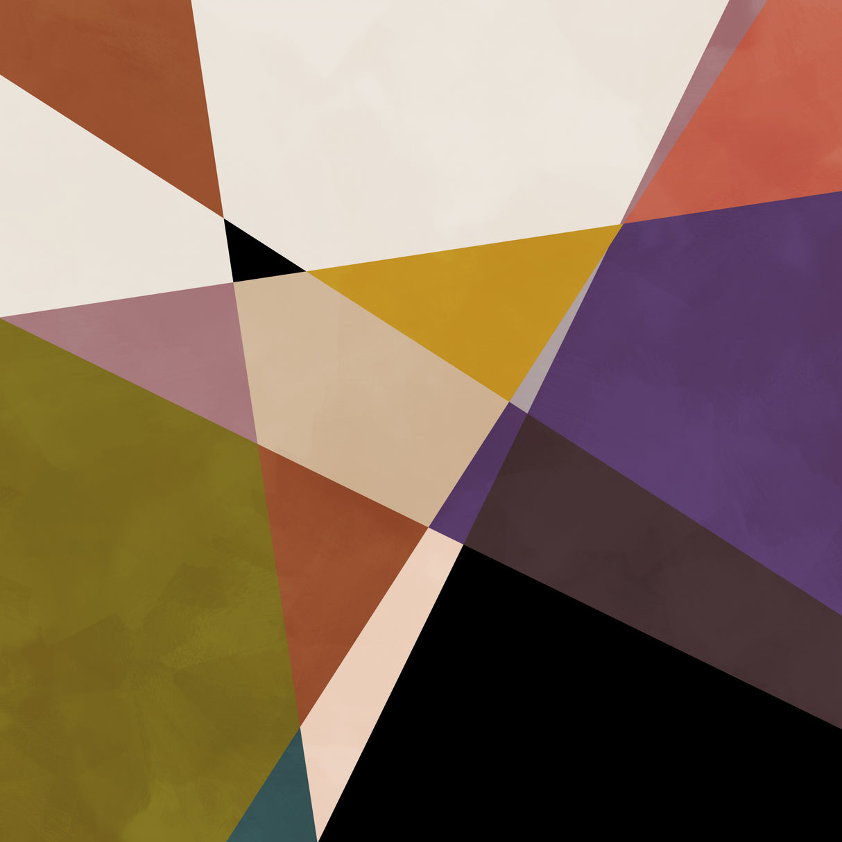 Mid Circles Terracotta Blck3 Poster och Canvastavla