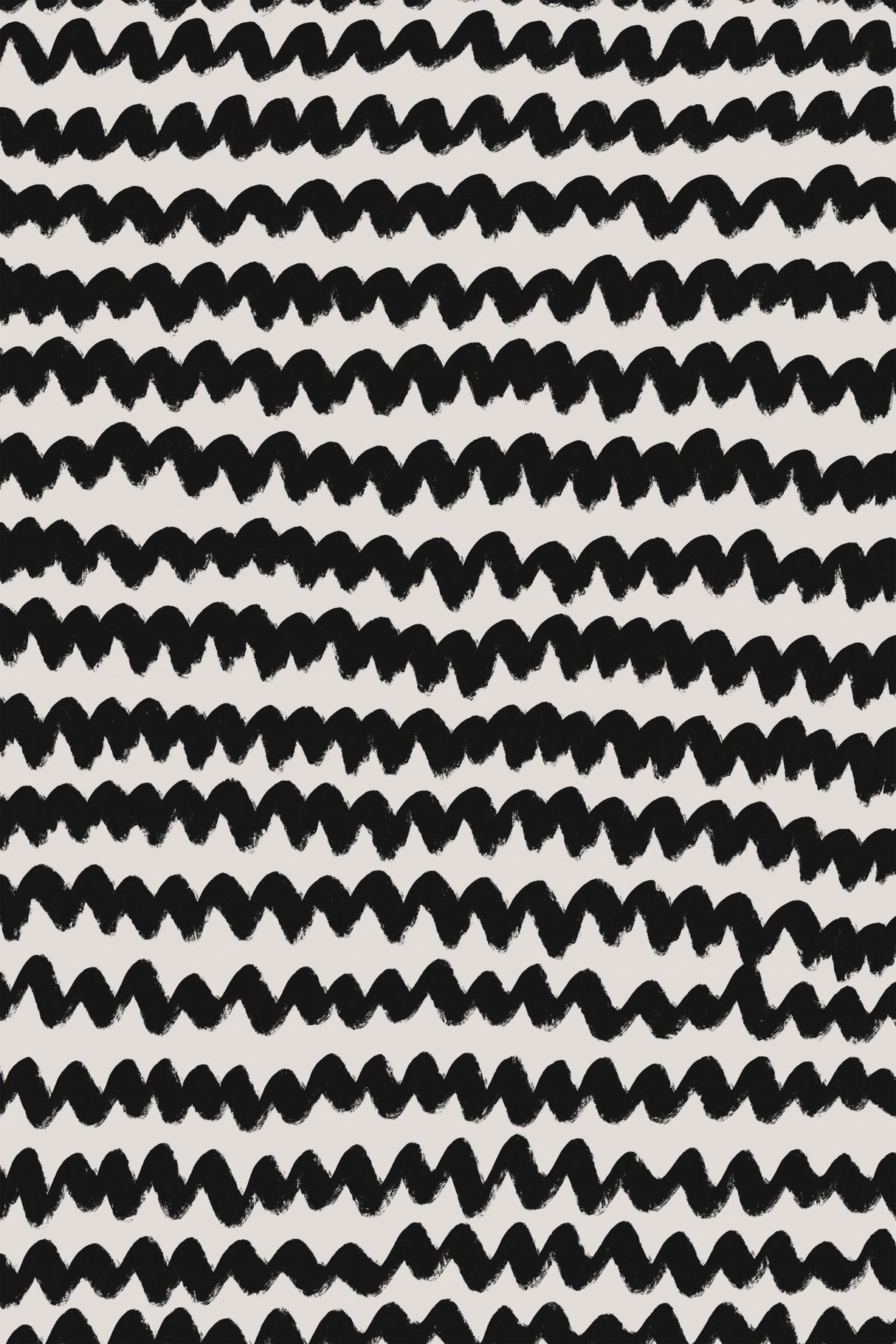 Simple Black ZigZag Pattern Poster och Canvastavla