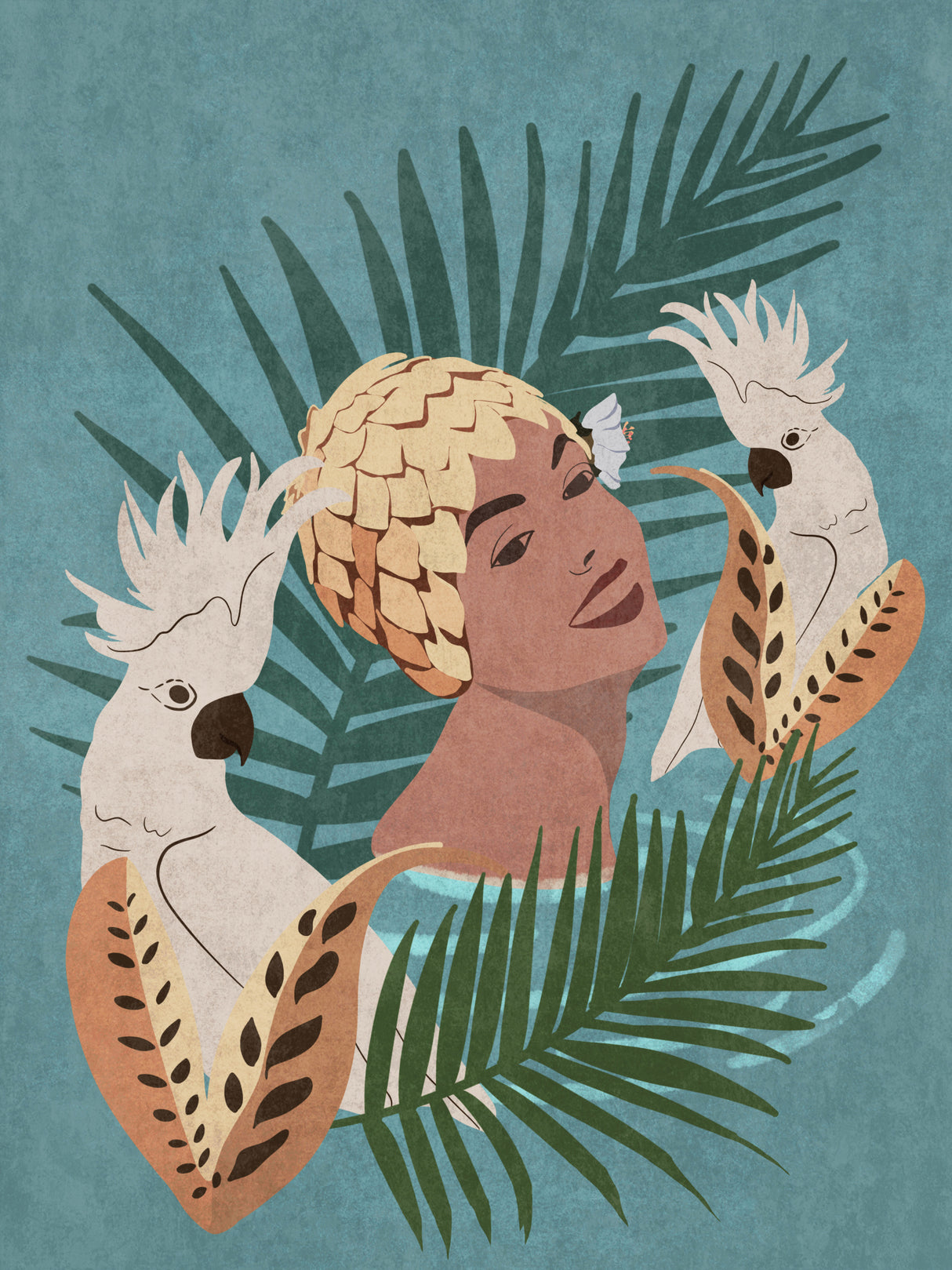 Parrot and Beauty Poster och Canvastavla