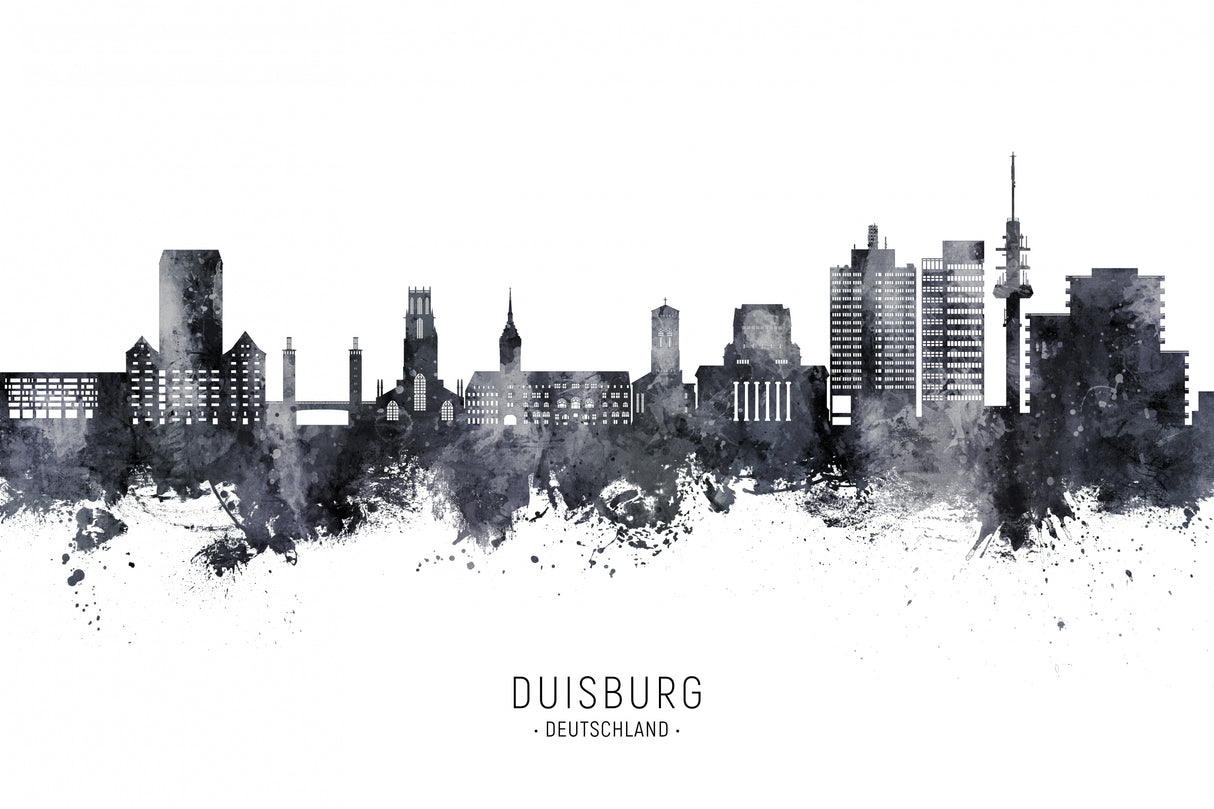 Duisburg Germany Skyline Poster och Canvastavla