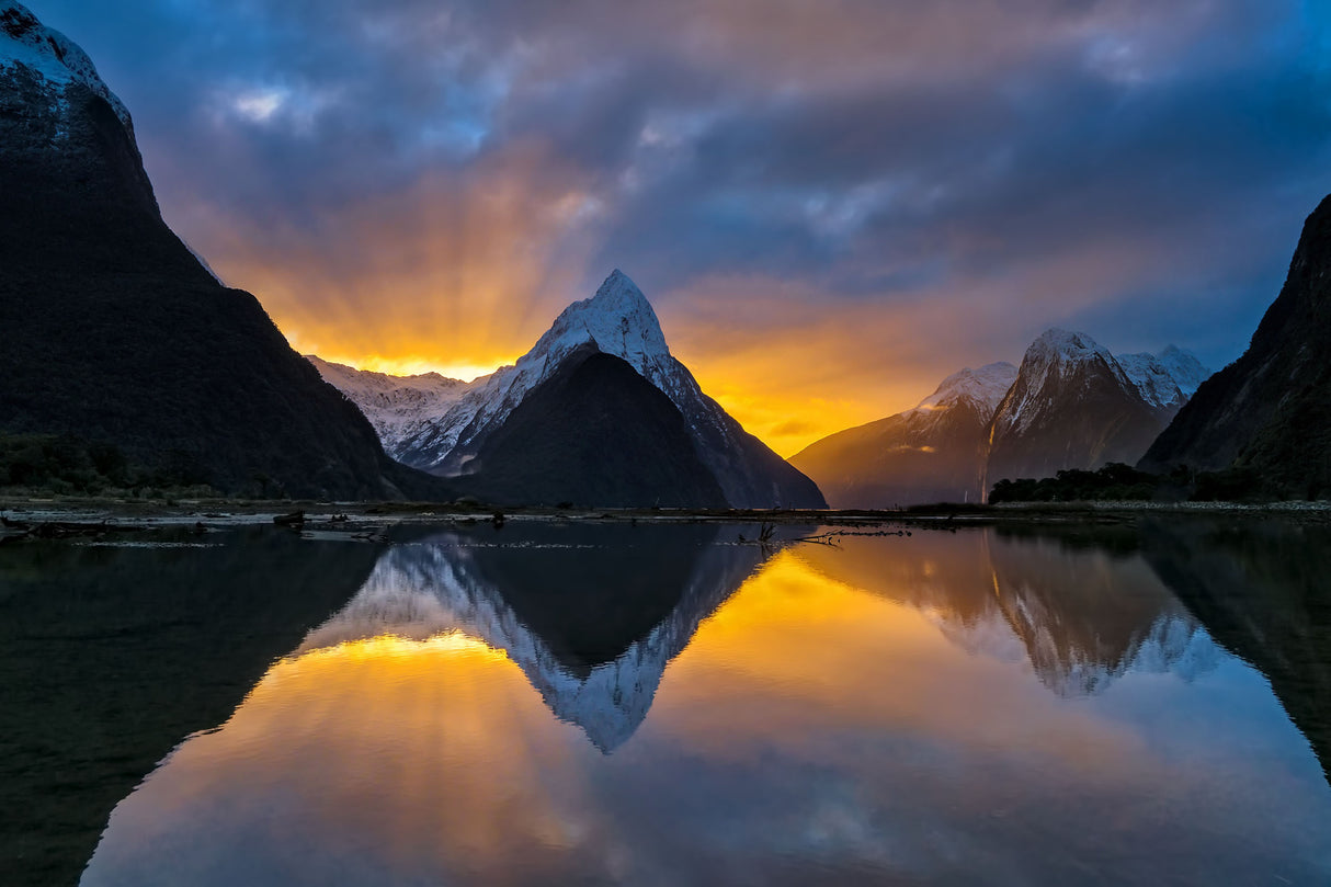 Milford Sound sunset Poster och Canvastavla