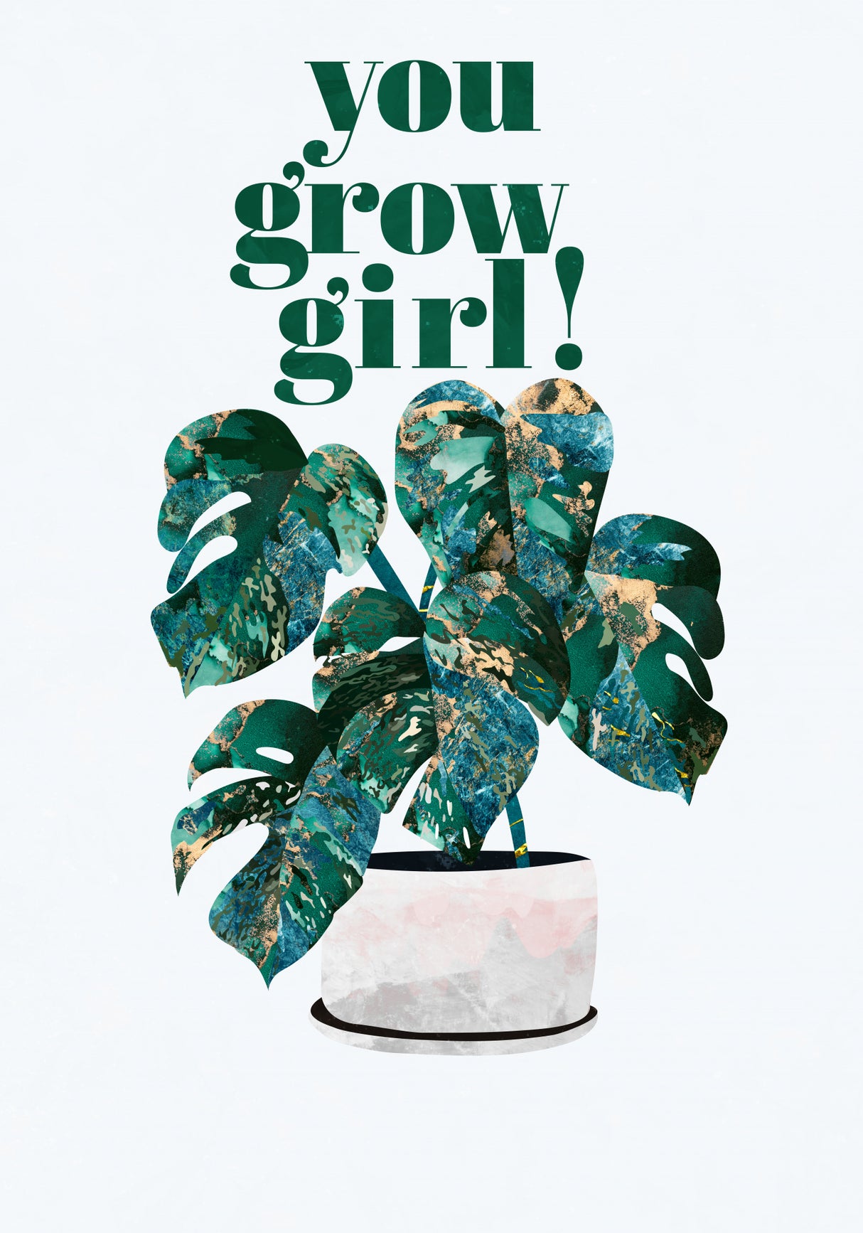 Plant typography quote text 2 Poster och Canvastavla