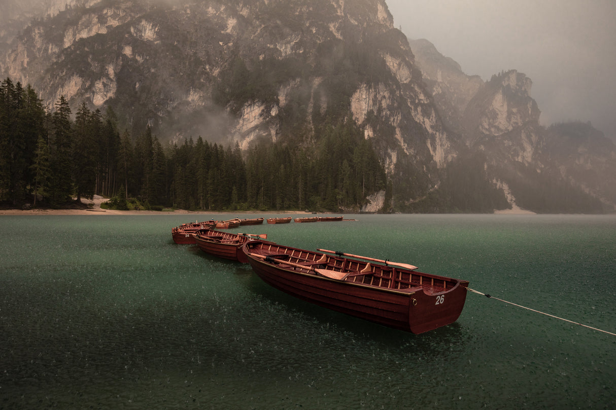 Storm on Braies Poster och Canvastavla