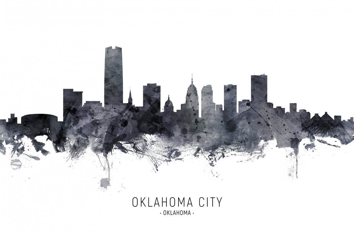 Oklahoma City Skyline Poster och Canvastavla