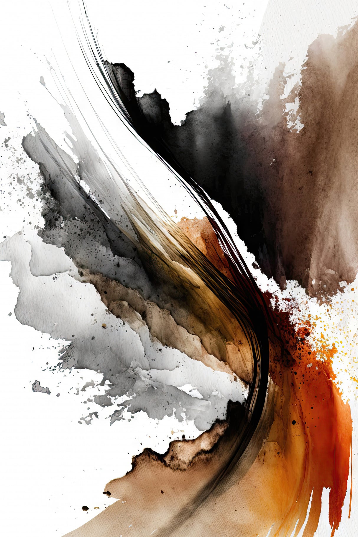 Earthy Abstraction Poster och Canvastavla