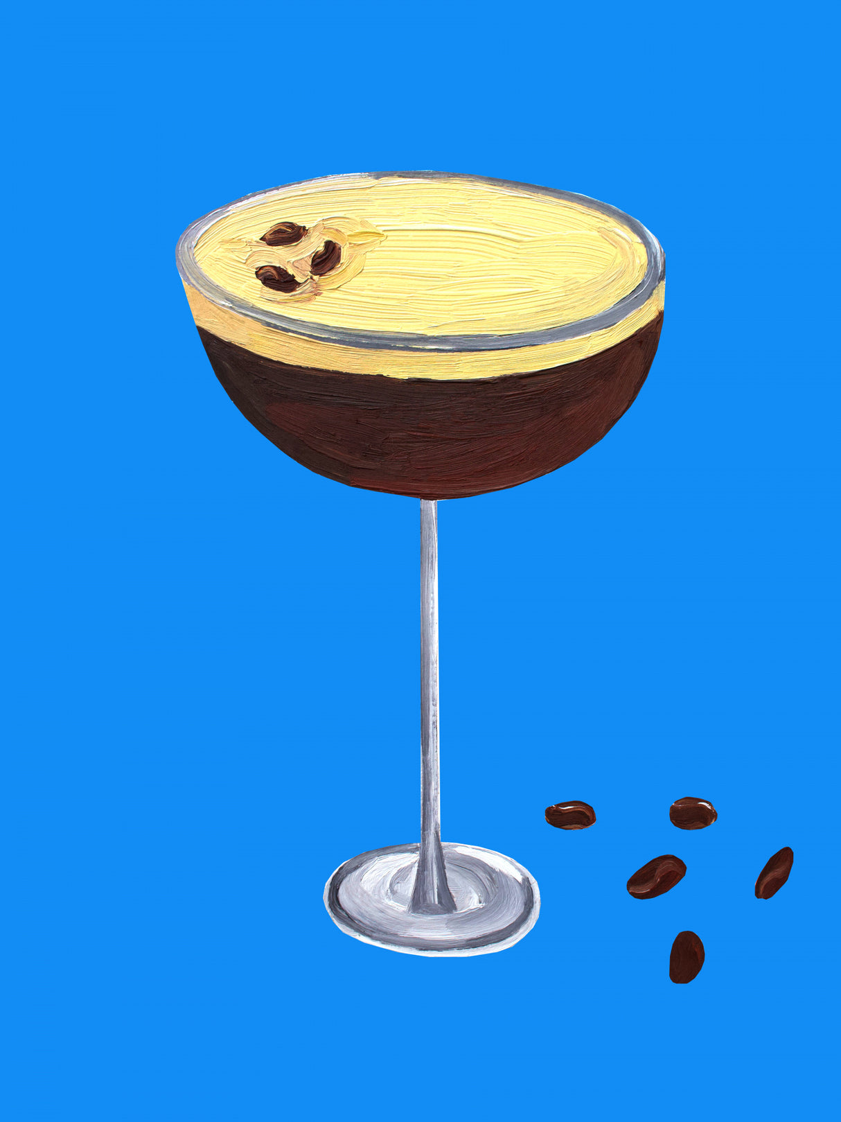 Espresso Martini Blue Poster och Canvastavla