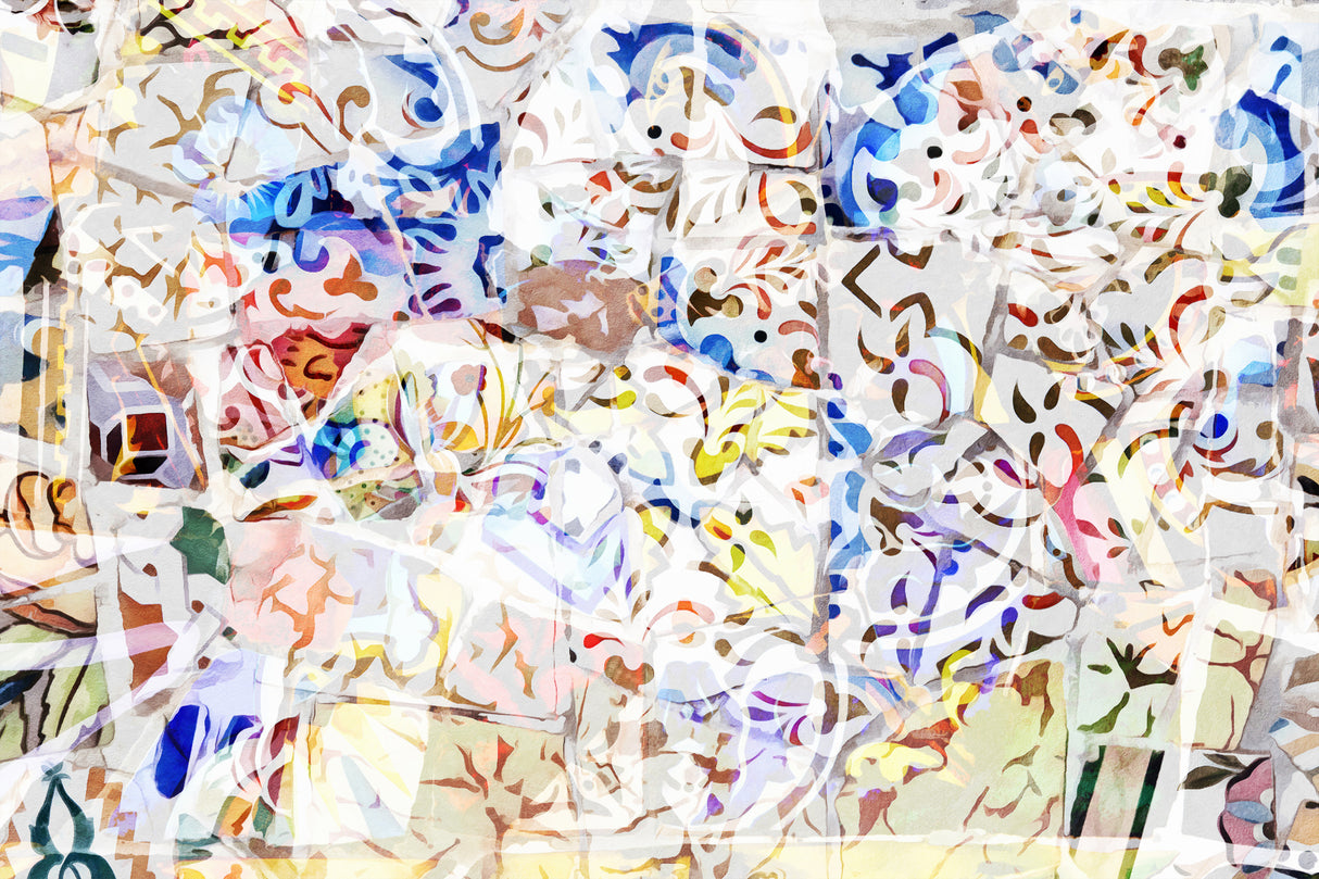 Mosaic of Barcelona 08 Poster och Canvastavla