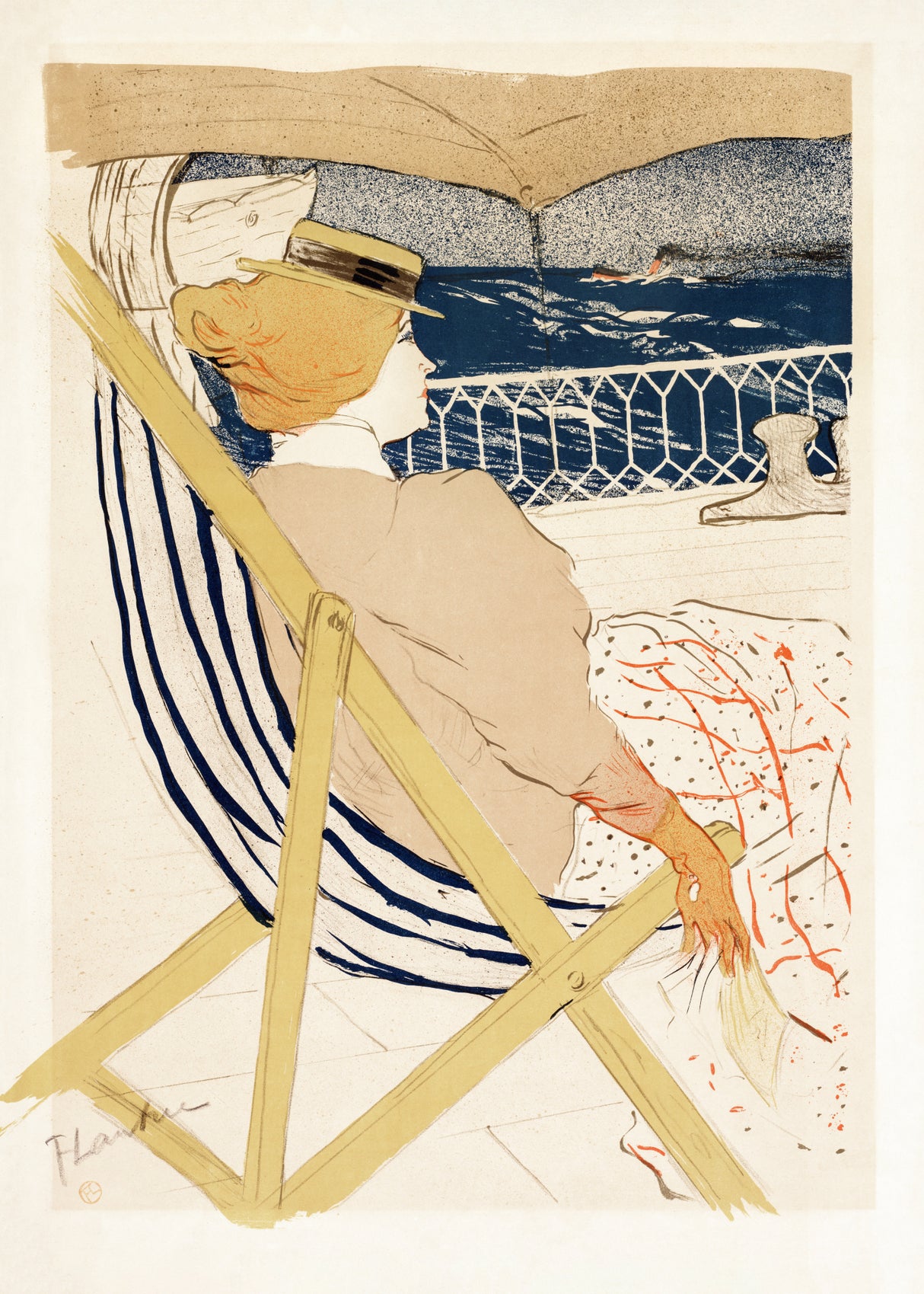 La Passagère Du 54 (1896) Poster och Canvastavla