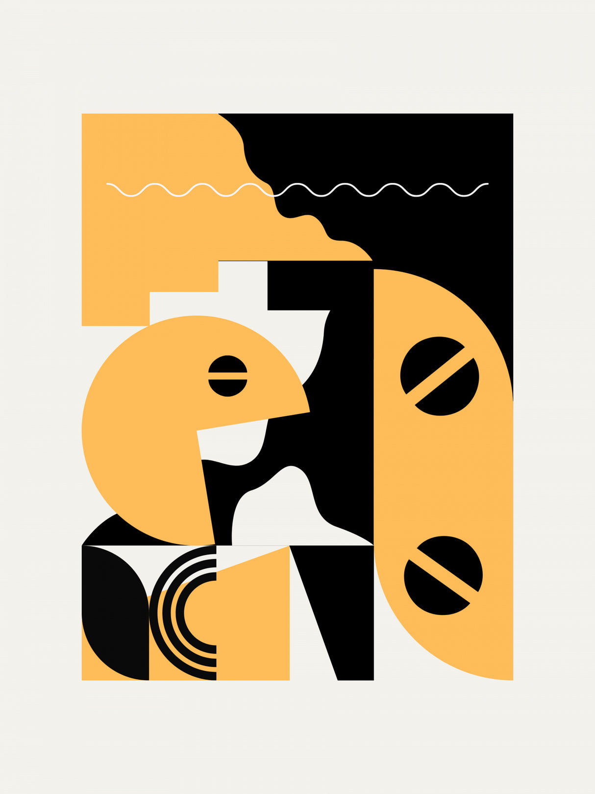 Geometrical Game Abstract Poster och Canvastavla