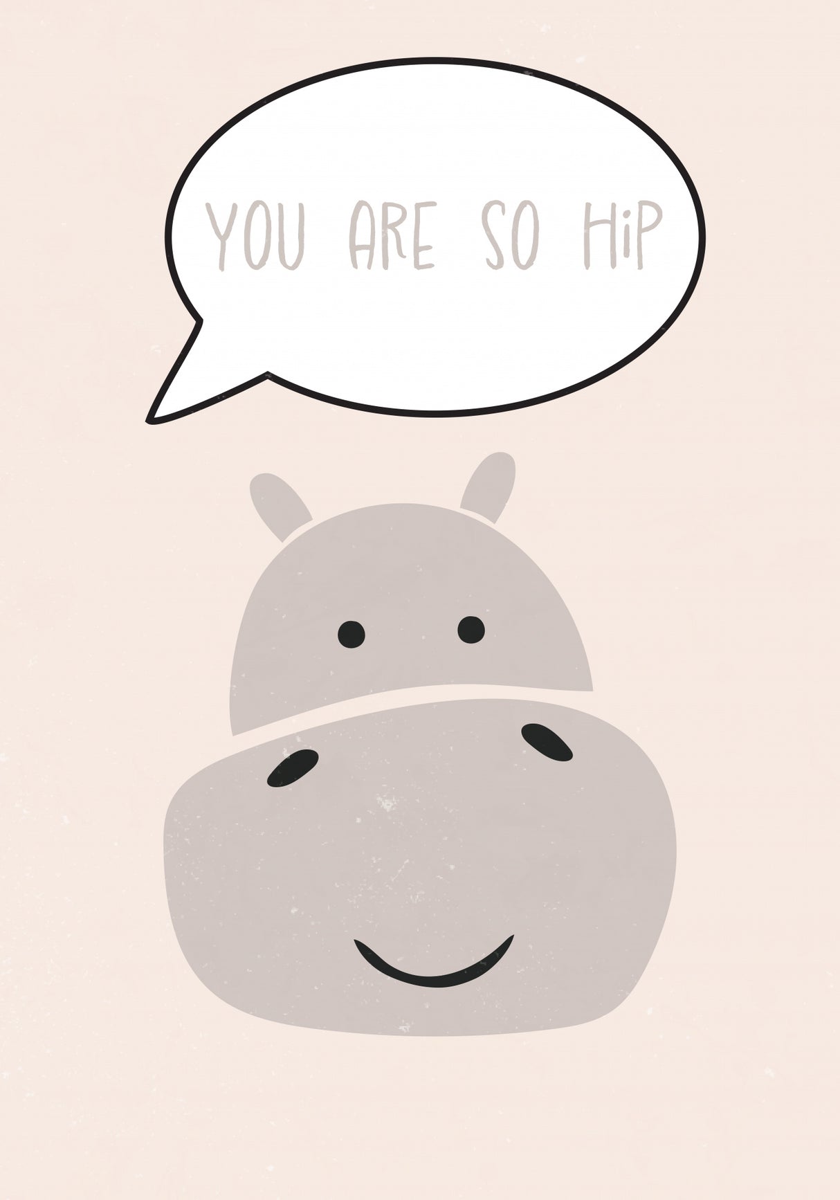 Hippo nursery print Poster och Canvastavla